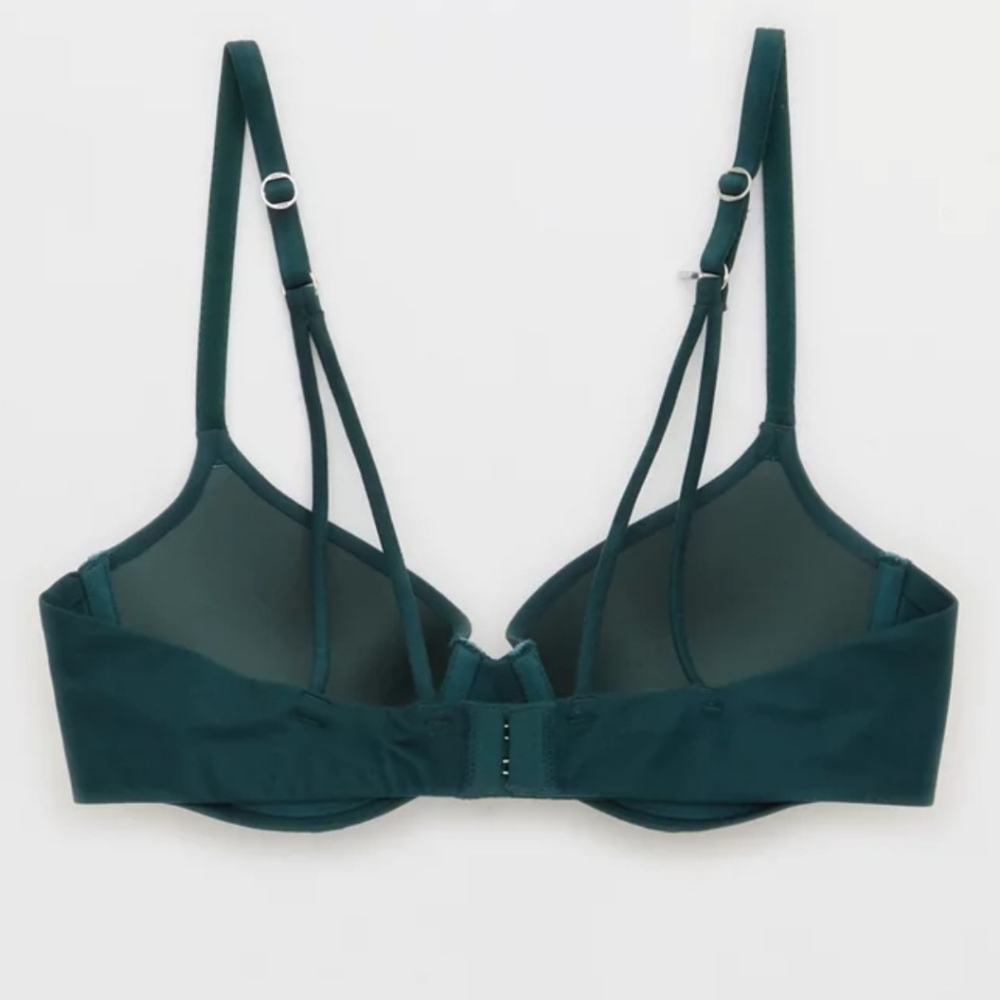 AE Aerie Real Sunnie Demi Push Up Strappy Back Bra, Green, NWT, 38B - Picture 5 of 13